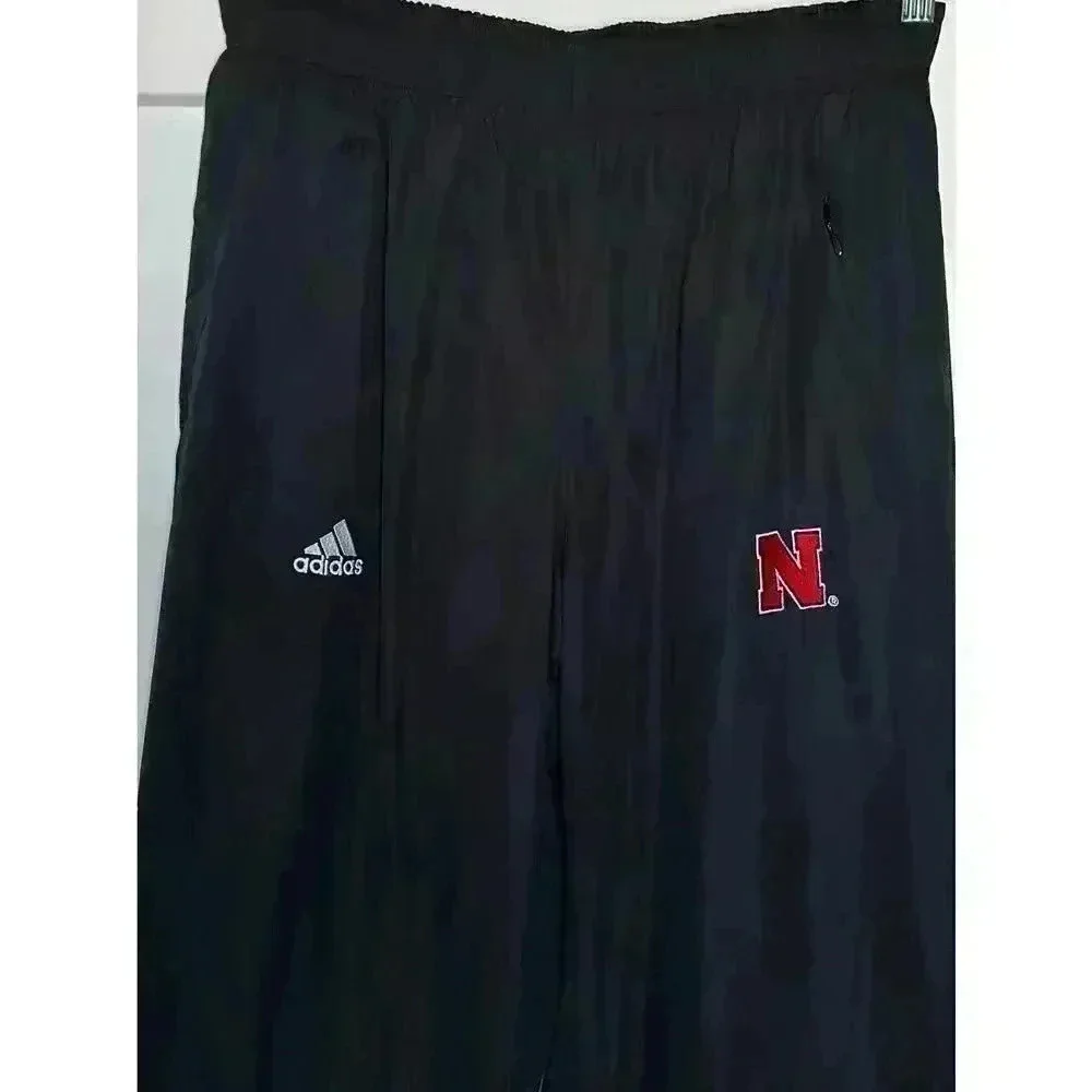 ADIDAS Men’s Small Climalite Track Pants Nebraska Cornhuskers Logo